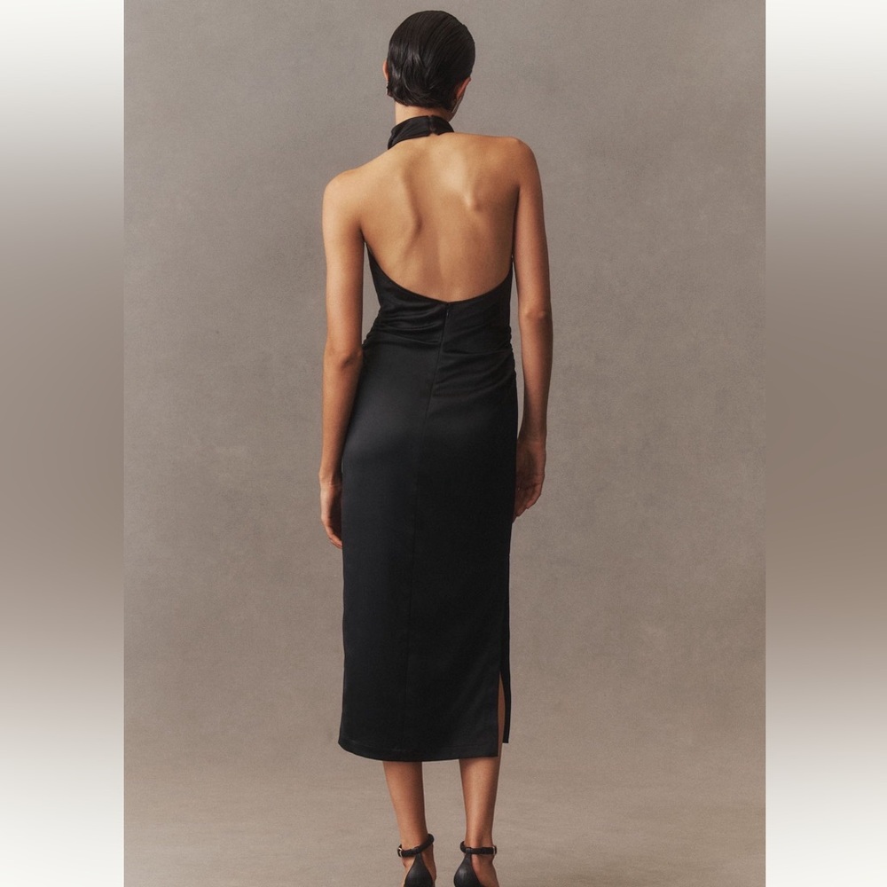 BHLDN Black One Shoulder Dress - Picture 4 of 6
